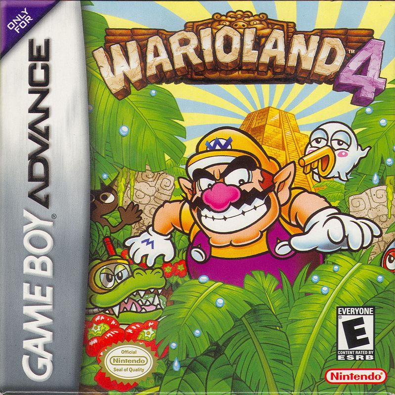 Wario Land 4 box art for GameBoy Advance
